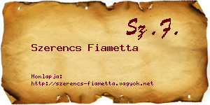 Szerencs Fiametta névjegykártya